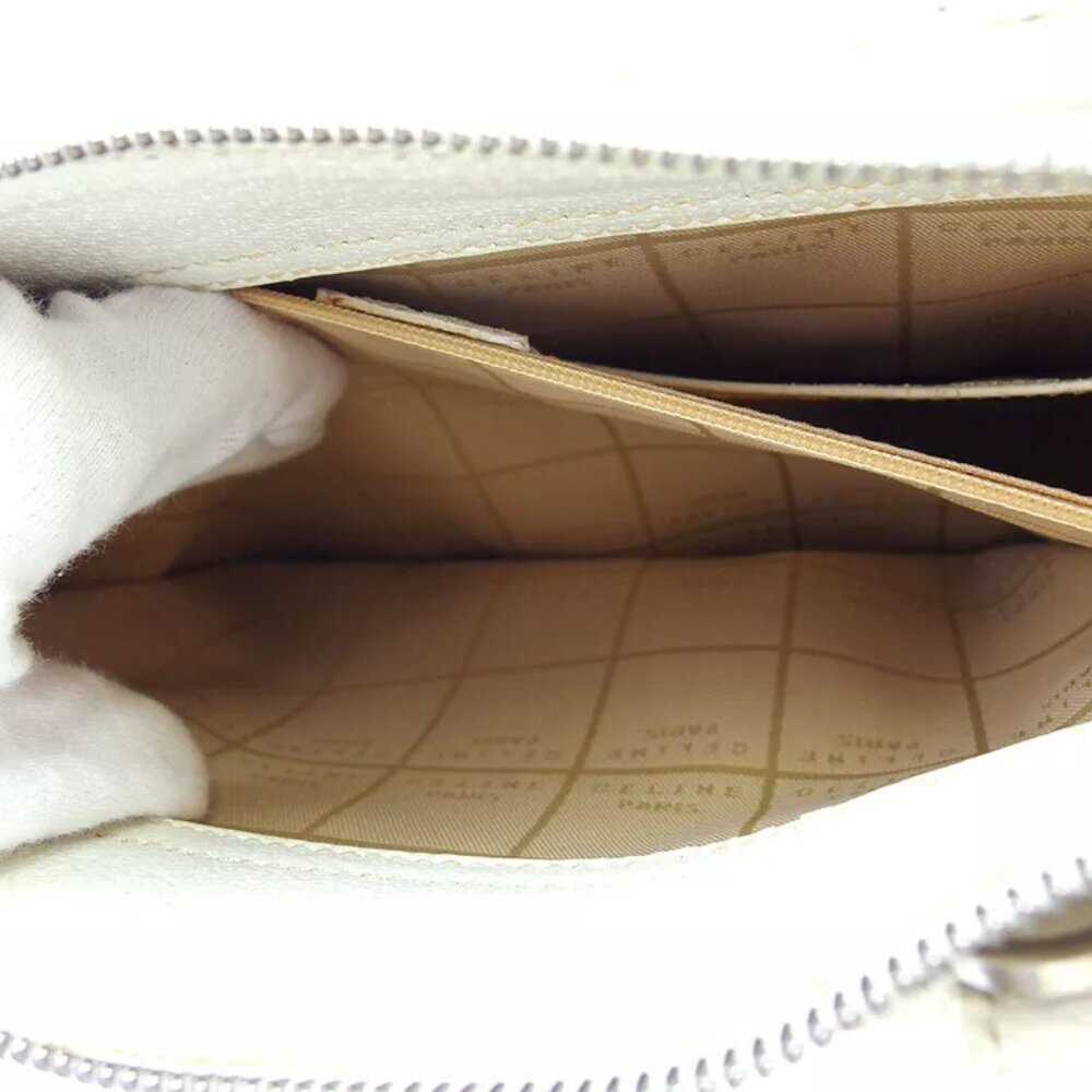 CELINE Tote Bag Square form white leather Authentic used - Picture 8 of 9